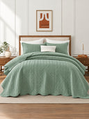 Lightweight Quilted Coverlet Bedspread Set