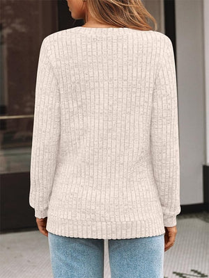 Women's Lightweight V Neck Knit Tunic Top