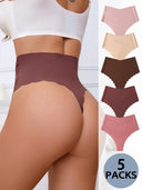 High-Waisted Seamless Thong – 5 Pack