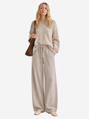 100% Wool Wide-Leg Pants – Soft, Draped & Effortlessly Elegant