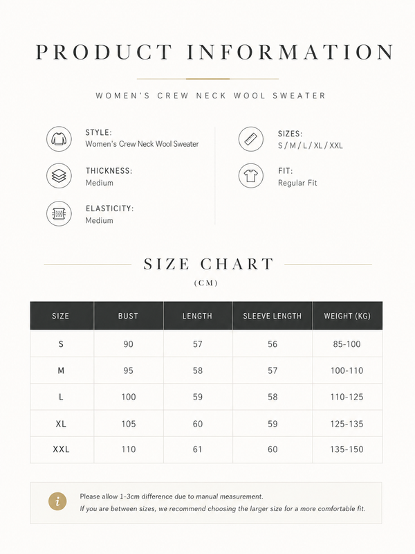 Women’s 100% Wool Openwork Sweater – Crew Neck Long Sleeve Relaxed Knit Pullover