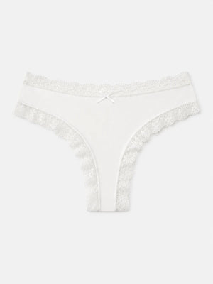 7-Pack Leopard Lace Thong Panties for Women – Sexy Low Rise Breathable Underwear with Romantic Bow Detail, Soft Stretch Everyday Comfort