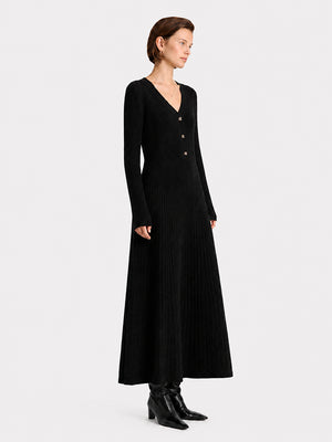 The Soft Wool V-Neck Knit Dress