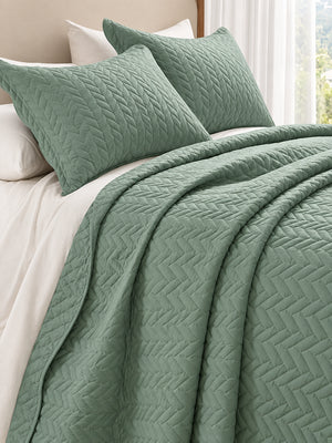 Lightweight Quilted Coverlet Bedspread Set