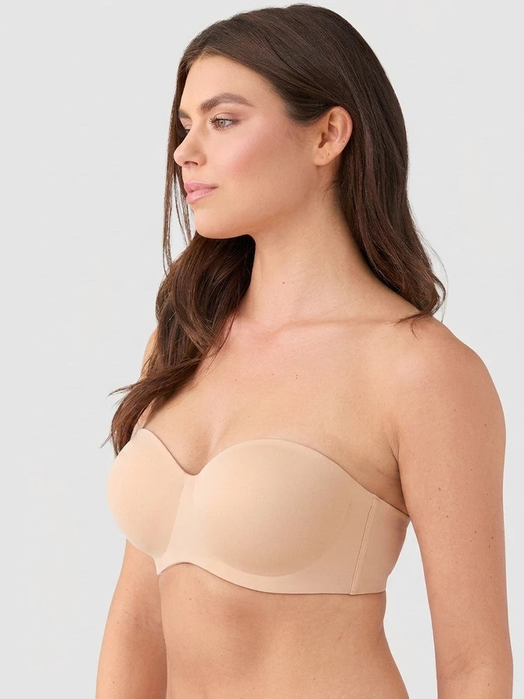 Strapless Jelly Push-Up Bra for Women