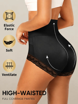 High-Waisted Tummy Control Lace Briefs