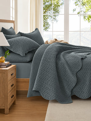 Lightweight Quilted Coverlet Bedspread Set