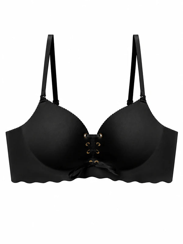 Wireless Drawstring Push Up Bra