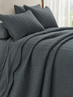Lightweight Quilted Coverlet Bedspread Set
