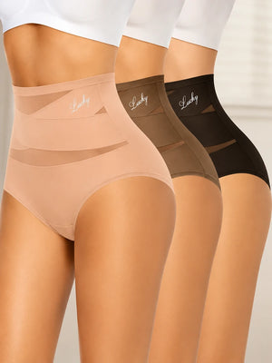 High-Waisted Tummy Control Mesh Briefs