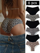 6-Pack Women's Seamless Leopard Print Panties