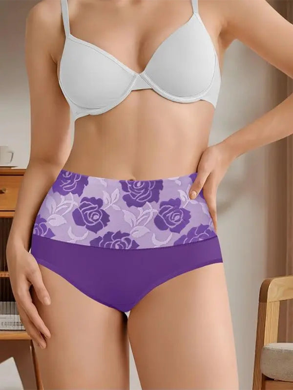 6-Pack High Waisted Cotton Briefs for Women