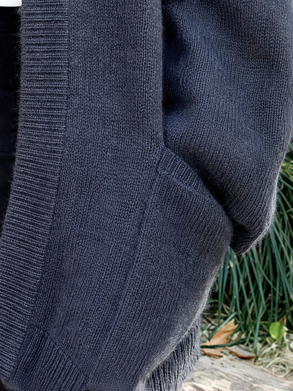 Women's 100% Wool Relaxed Longline Cardigan
