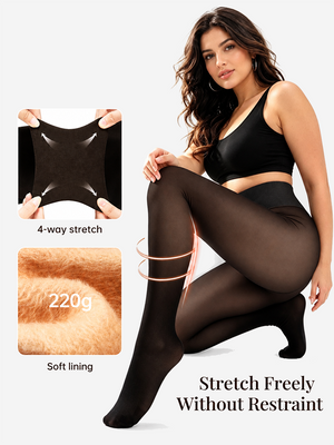 Women’s Fleece Lined Tights – Sheer Look Thermal Shaping Pantyhose