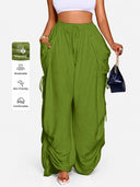 Everyday Ruched Wide-Leg Pants