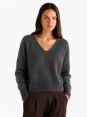 Relaxed V-Neck Wool Sweater