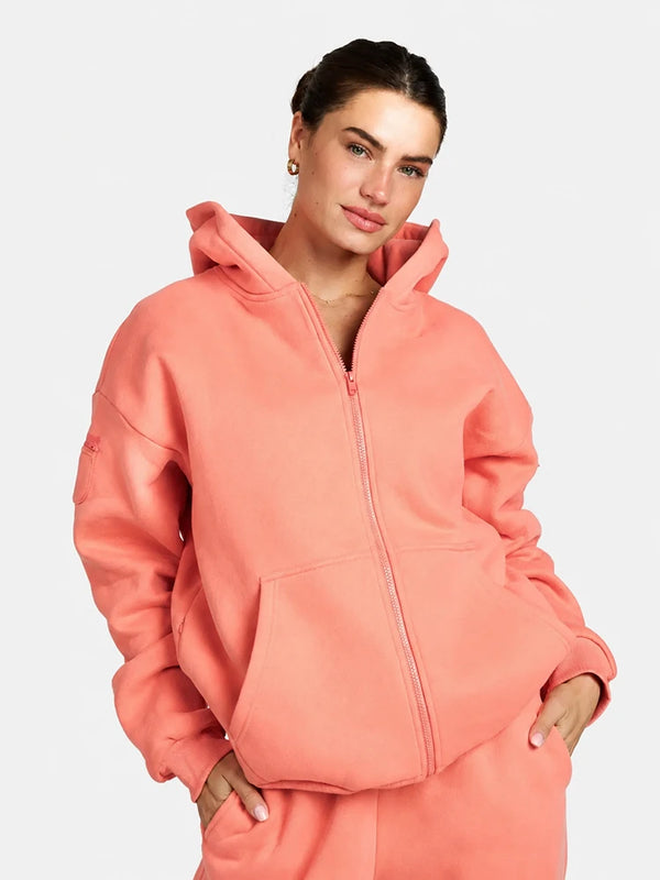 Essential Oversized Zip Hoodie