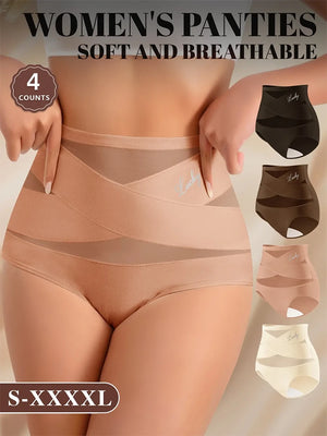 Feel Light, Sexy & Confident – High Waist Mesh Thong Collection (4-Pack)