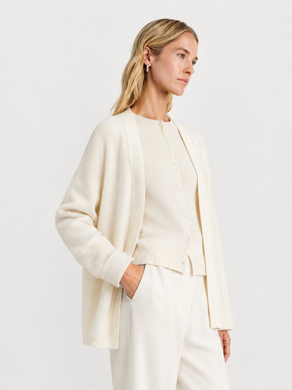 Women’s Luxe Cashmere Cardigan – Soft & Cozy Oversized Knit Sweater
