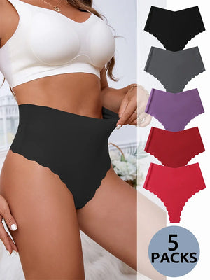 High-Waisted Seamless Thong – 5 Pack