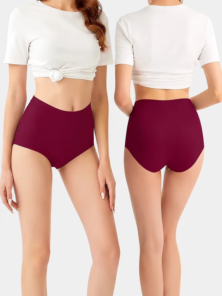 Women’s High Waist Seamless Briefs Panties – No Show Ultra Soft Breathable Underwear for Everyday Comfort & Body Fit