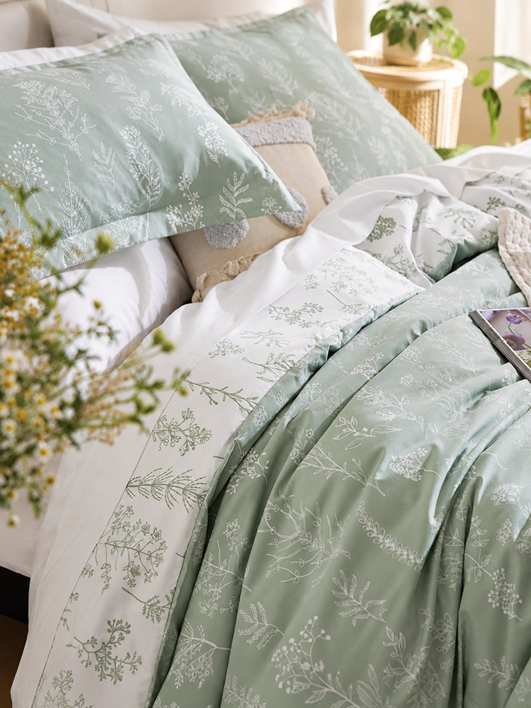 3-Piece Botanical Floral Reversible Comforter Set