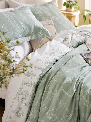 3-Piece Botanical Floral Reversible Comforter Set