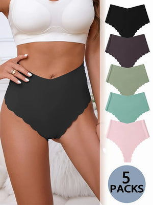High-Waisted Seamless Thong – 5 Pack