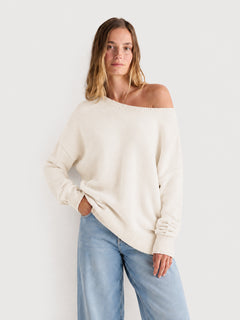 Women’s Relaxed Scoop Neck Drop Shoulder Sweater