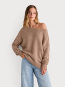 Women’s Relaxed Scoop Neck Drop Shoulder Sweater