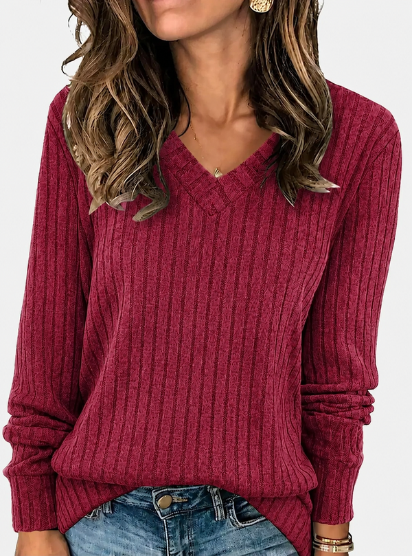 Women's Lightweight V Neck Knit Tunic Top