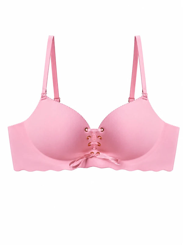 Wireless Drawstring Push Up Bra