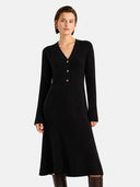 The Soft Wool V-Neck Knit Dress