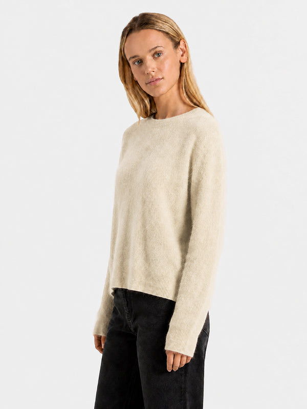 Soft-Brushed Wool Crewneck Sweater