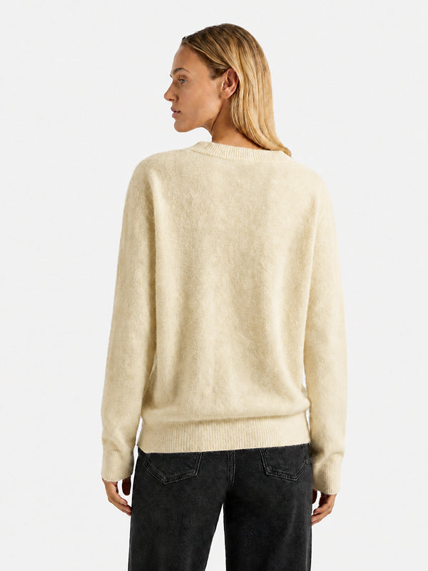 Soft-Brushed Wool Crewneck Sweater