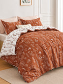 3-Piece Botanical Floral Reversible Comforter Set