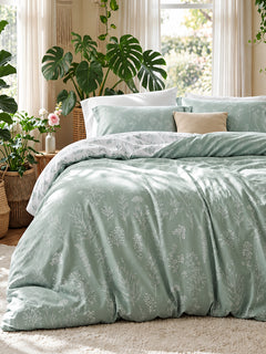 3-Piece Botanical Floral Reversible Comforter Set