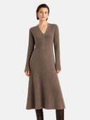 The Soft Wool V-Neck Knit Dress