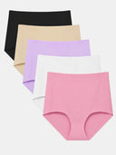 Women’s High Waist Seamless Briefs Panties – No Show Ultra Soft Breathable Underwear for Everyday Comfort & Body Fit