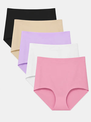 Women’s High Waist Seamless Briefs Panties – No Show Ultra Soft Breathable Underwear for Everyday Comfort & Body Fit