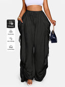 Everyday Ruched Wide-Leg Pants