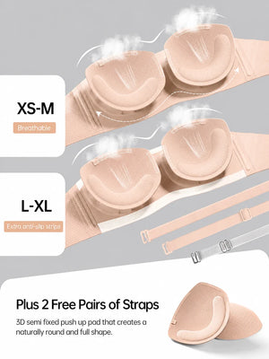 Strapless Jelly Push-Up Bra for Women