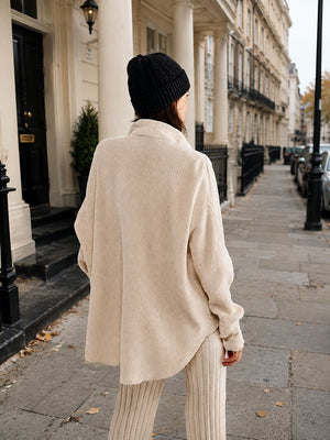 The Cozy Waffle Knit Shacket Top