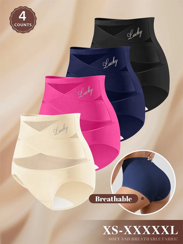 Feel Light, Sexy & Confident – High Waist Mesh Thong Collection (4-Pack)