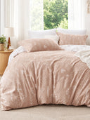 3-Piece Botanical Floral Reversible Comforter Set