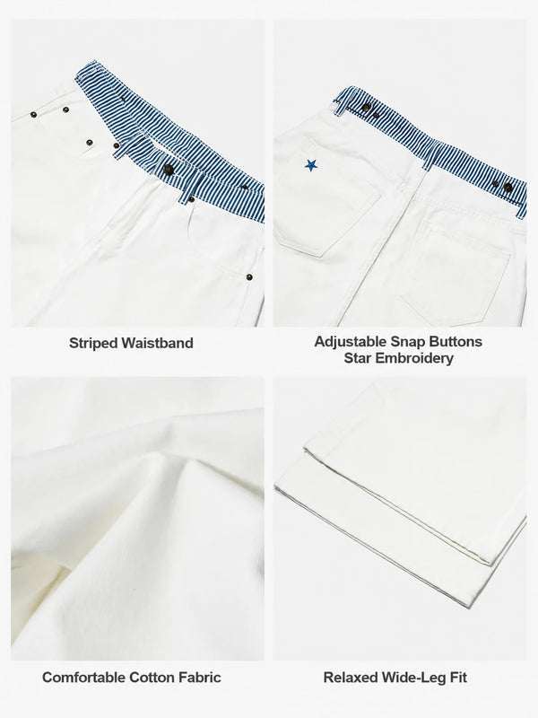 Adjustable Low-Rise Barrel Jeans