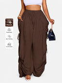 Everyday Ruched Wide-Leg Pants