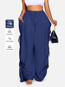 Everyday Ruched Wide-Leg Pants