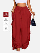 Everyday Ruched Wide-Leg Pants