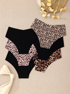 6-Pack Women's Seamless Leopard Print Panties